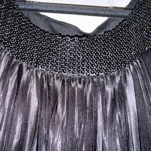 Elegant Black Sleeveless Long Top